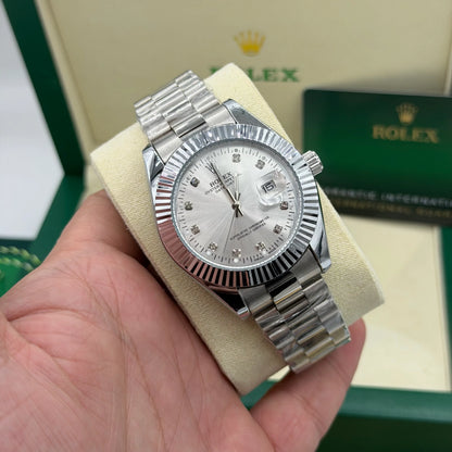 Rolex Date-just Silver